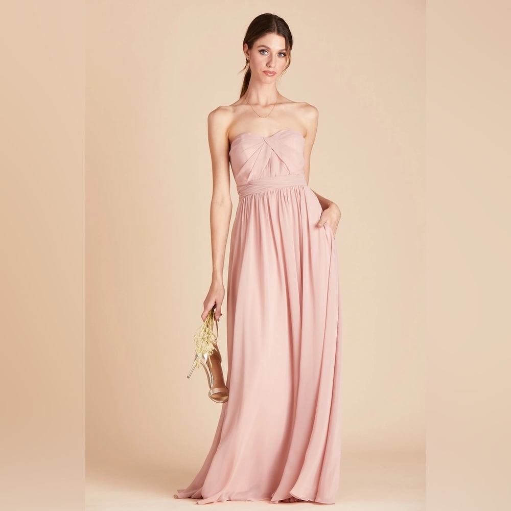Birdy Grey - Grace Convertible Chiffon Dress w/Pockets - Rose Quartz - Large